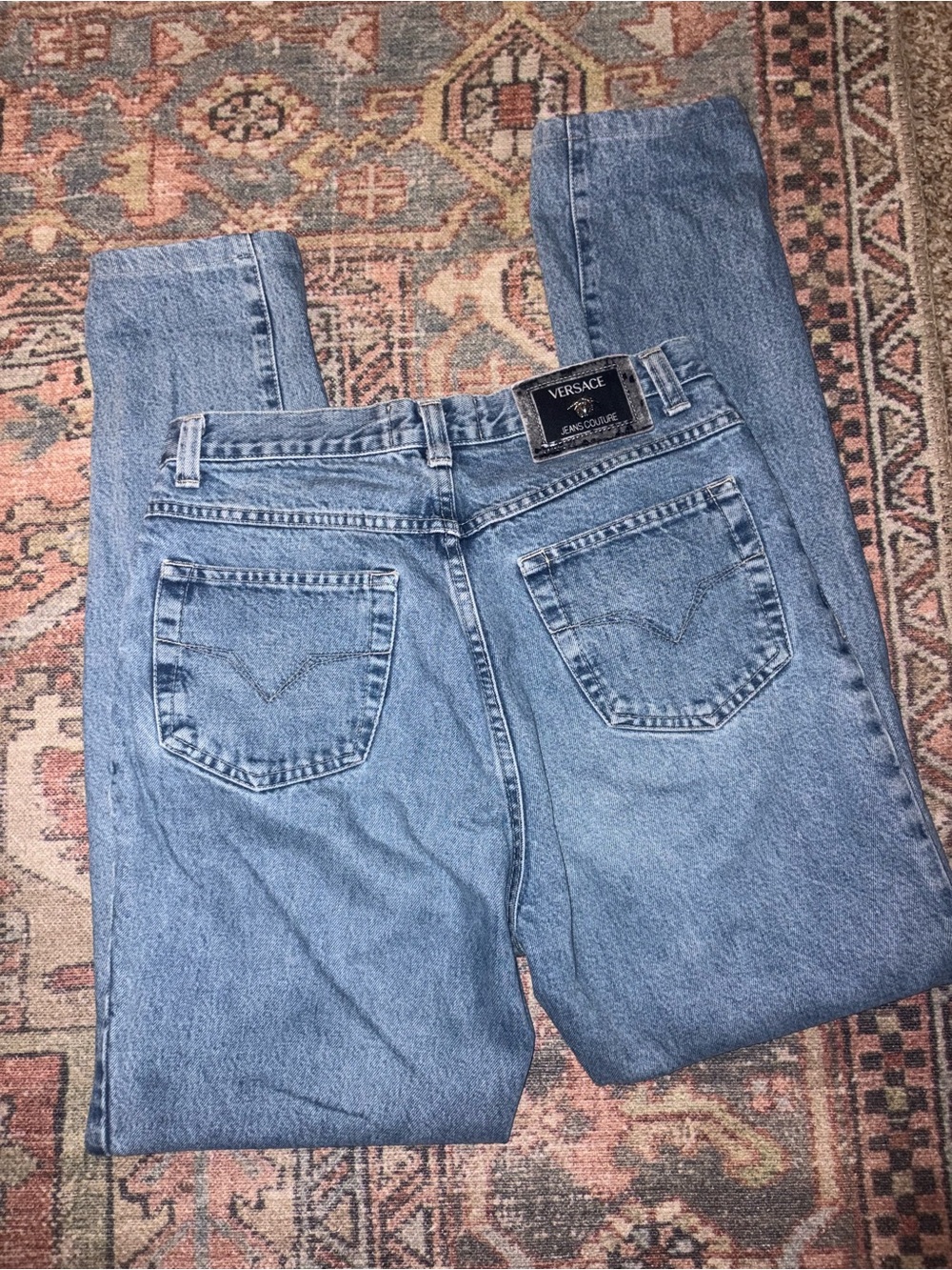 Versace Light Blue Vintage Wash Couture Jeans